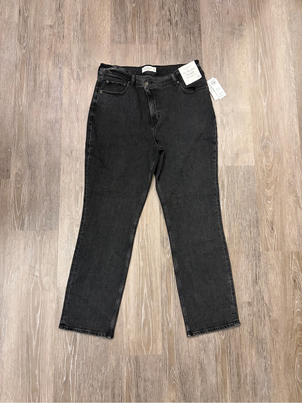 Abercrombie Black Straight-Leg Jeans